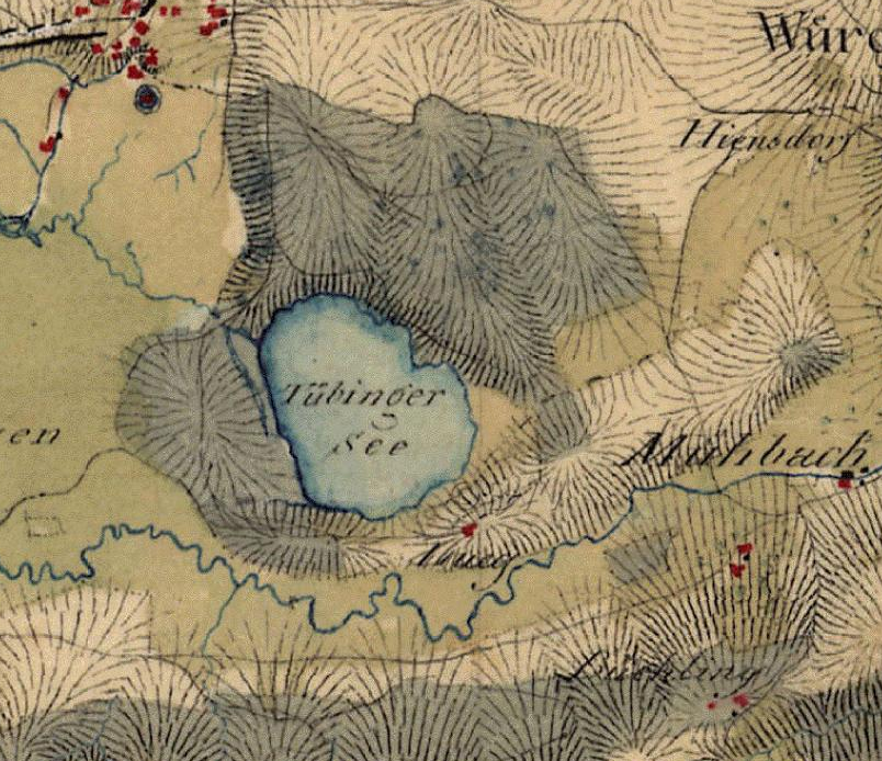 Tüttensee historische Karte Topographie Ringwall