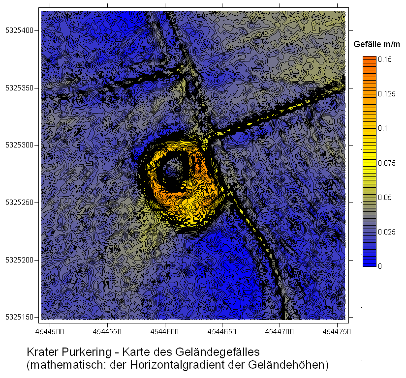 Chiemgau-Impakt Krater Purkering DGM1 Gradient